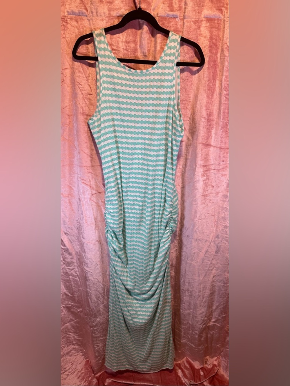 Victoria's Secret Mint and White Knit Maxi Dress